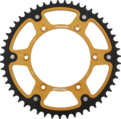 Rear Stealth Sprocket Alu/Stl 51t 520 Gld Yam