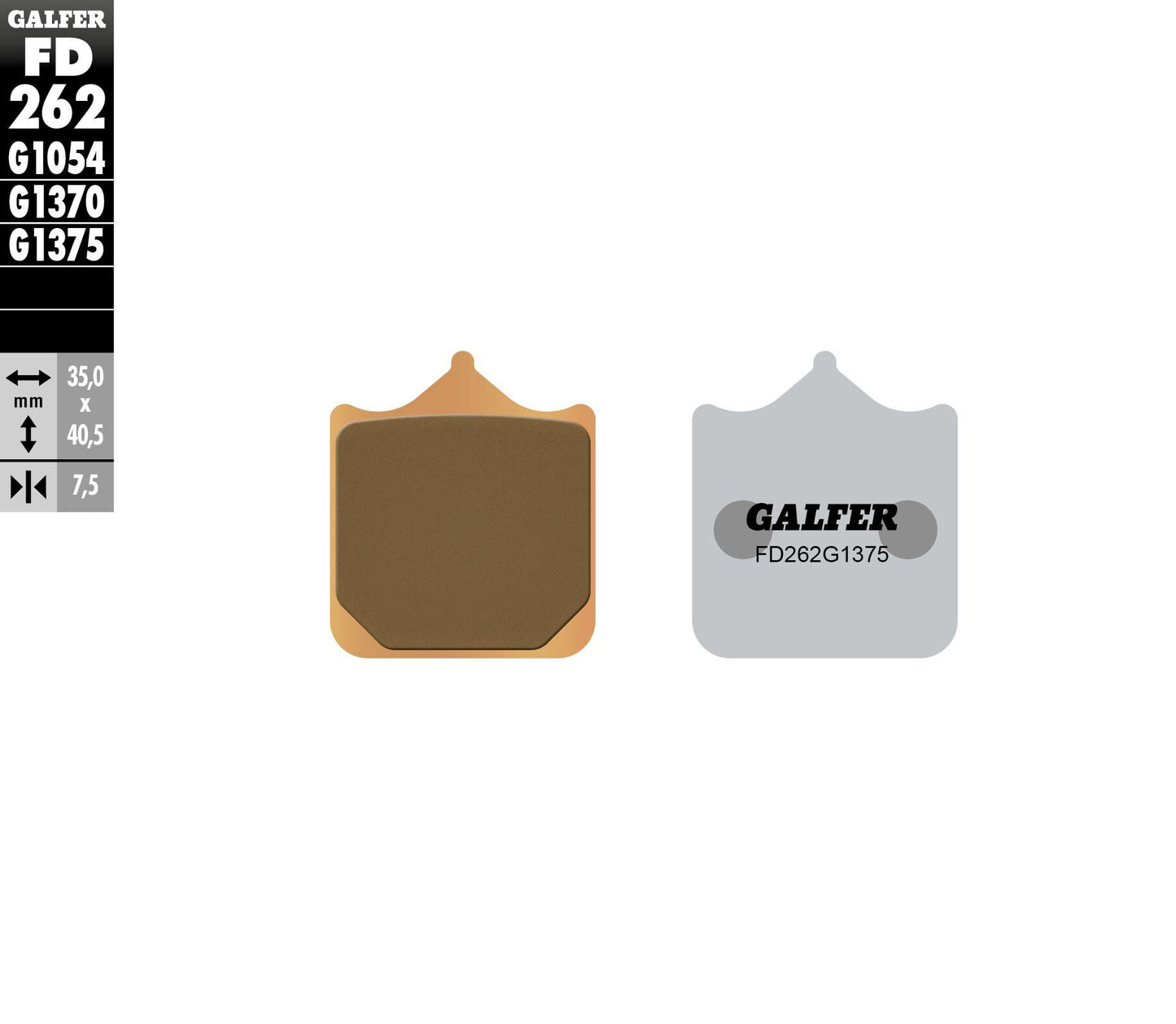 Brake Pads Sintered Ceramic Fd262g1375