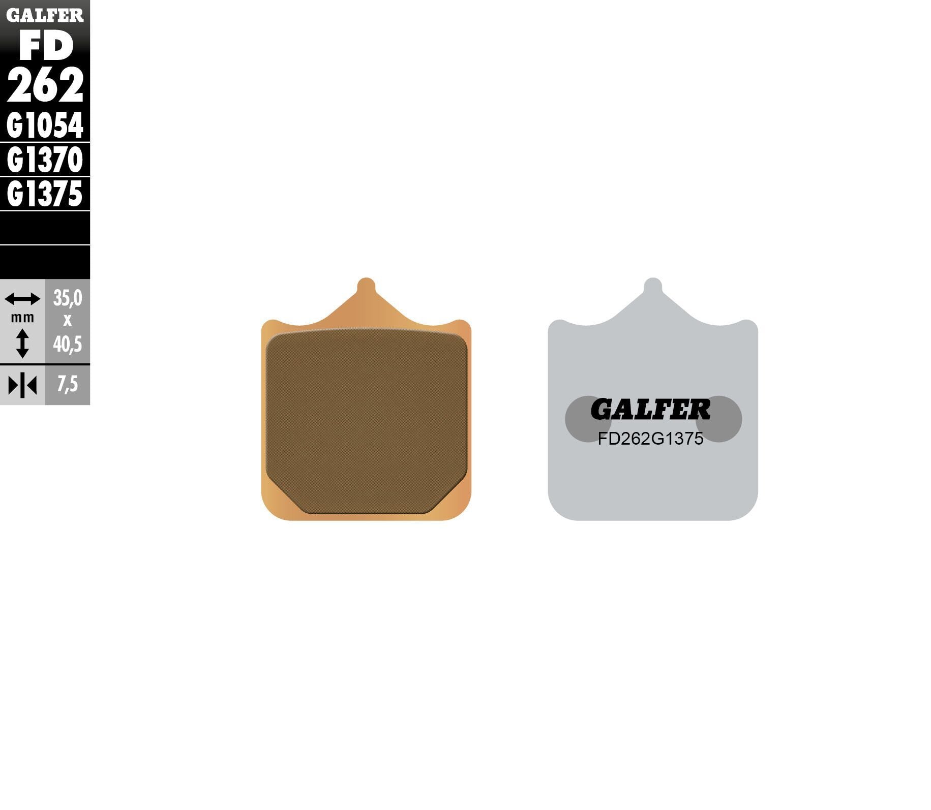 Brake Pads Sintered Ceramic Fd262g1375