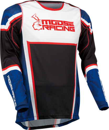 MOOSE OFFROAD Agroid Jersey - Red/White/Blue/Black - Medium 2910-7403
