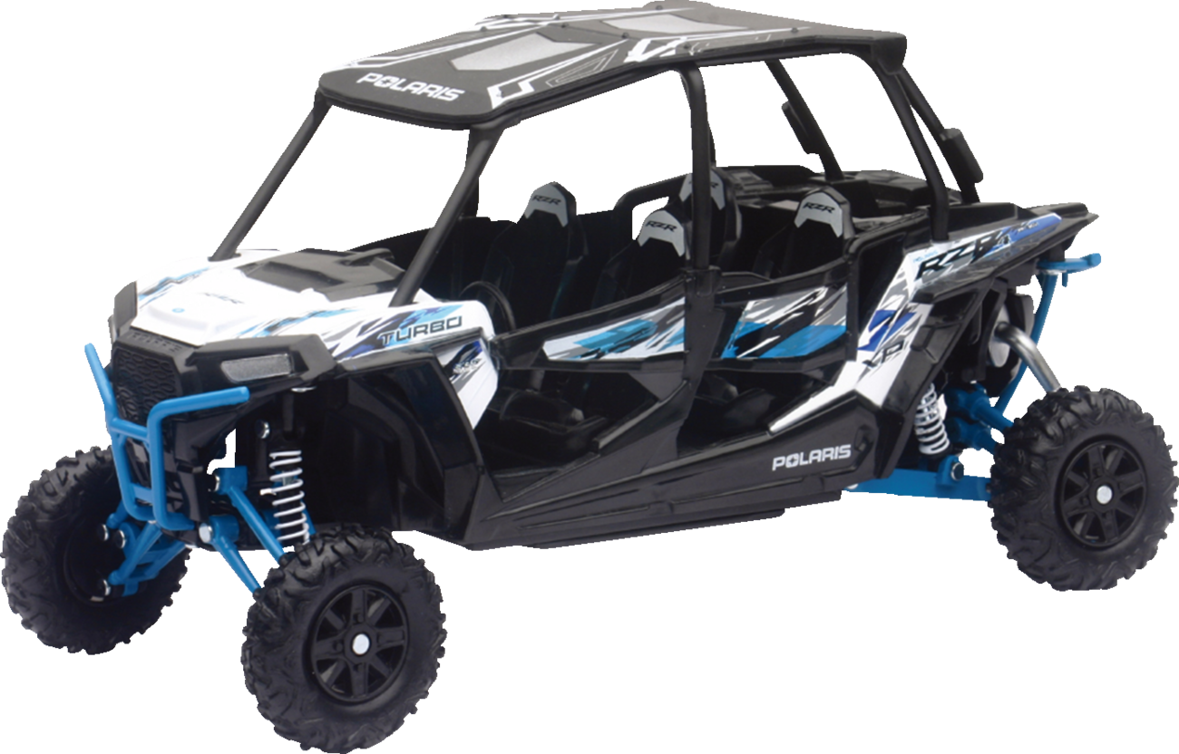 NEW RAY TOYS Polaris RZR XP 4 Turbo EPS - 1:18 Scale - White Lightning 57843B