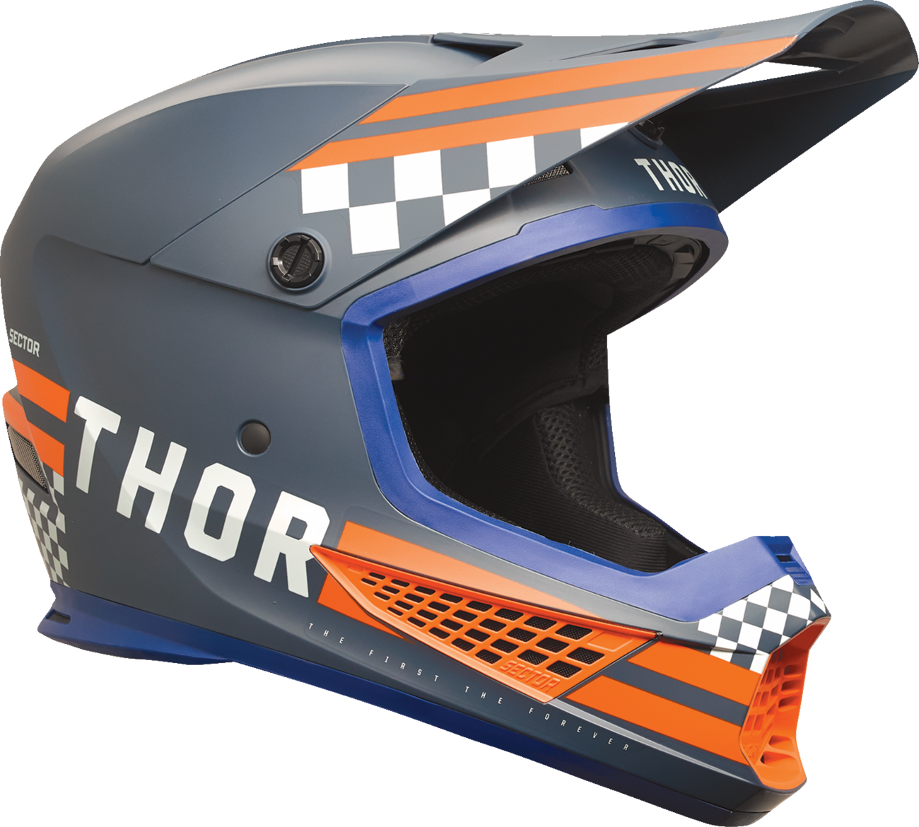 THOR Sector 2 Helmet - Combat - Midnight/Orange - Large 0110-8140