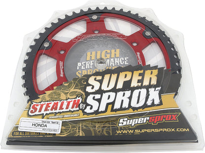 Rear Stealth Sprocket Alu/Stl 52t 520 Red Hon