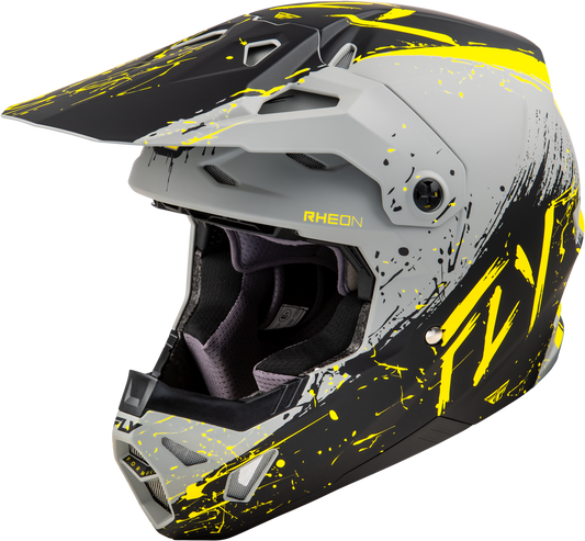 Youth Formula Cp Manic Helmet Matte Grey/Black/Yellow Yl