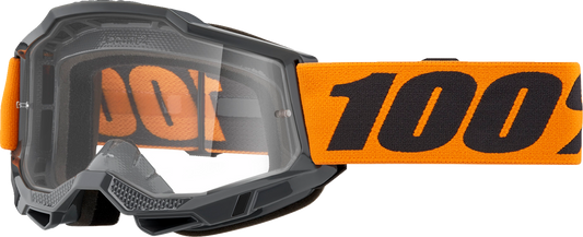 100% Strata 2 Goggle - Neon Orange - Clear 50027-00015