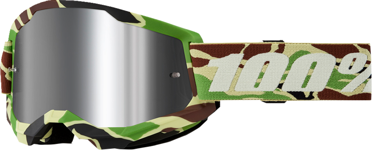 100% Strata 2 Goggle - War Camo - Silver Mirror