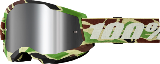 100% Strata 2 Goggle - War Camo - Silver Mirror