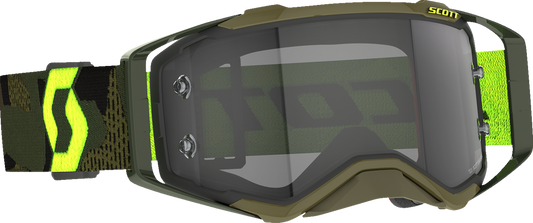 SCOTT Prospect Goggle - Khaki Green/Neon Yellow - Light Sensitive - Gray Works Lens 272820-7701327