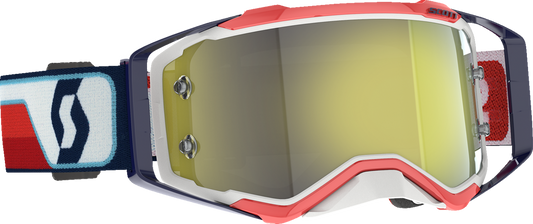 SCOTT Prospect Goggle - Red/White - Yellow Chrome Works Lens 272821-1005289