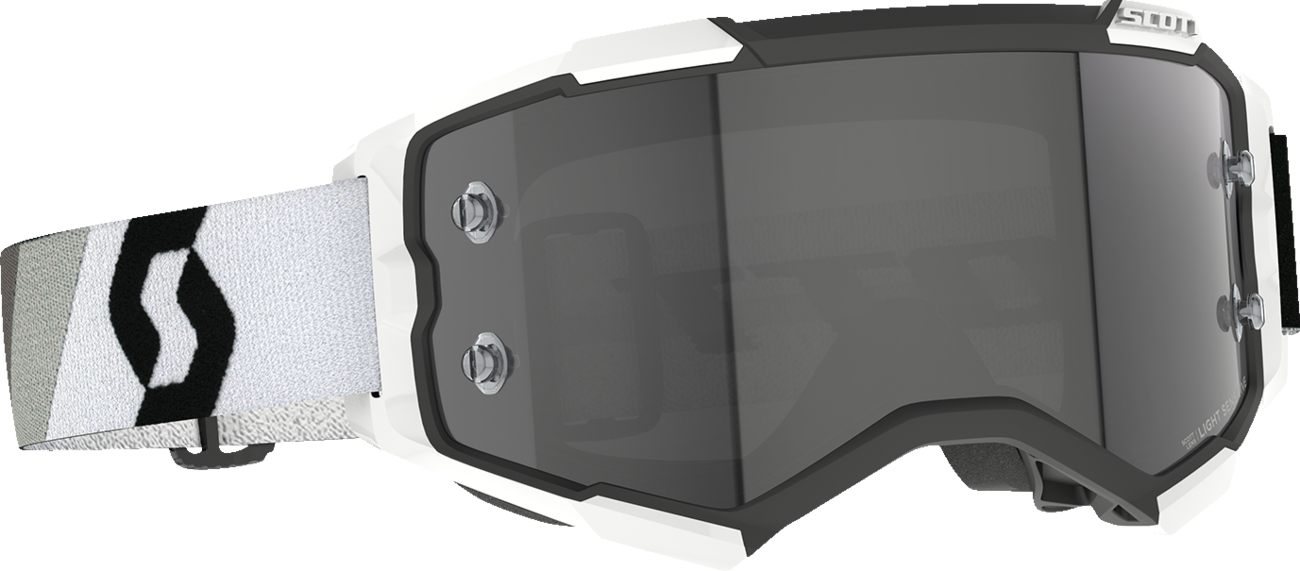 SCOTT Fury LS Goggle - Premium Black/White - Light Sensitive - Gray Works Lens 272827-7702327