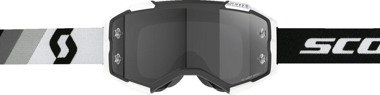 SCOTT Fury LS Goggle - Premium Black/White - Light Sensitive - Gray Works Lens 272827-7702327