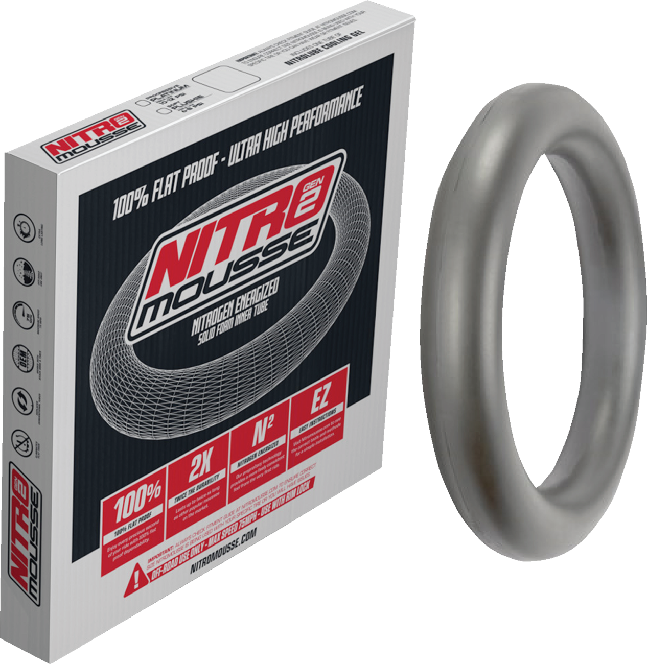 NITROMOUSSE Mousse Tube - Platinum - Standard - 80/100-21 NM21-210