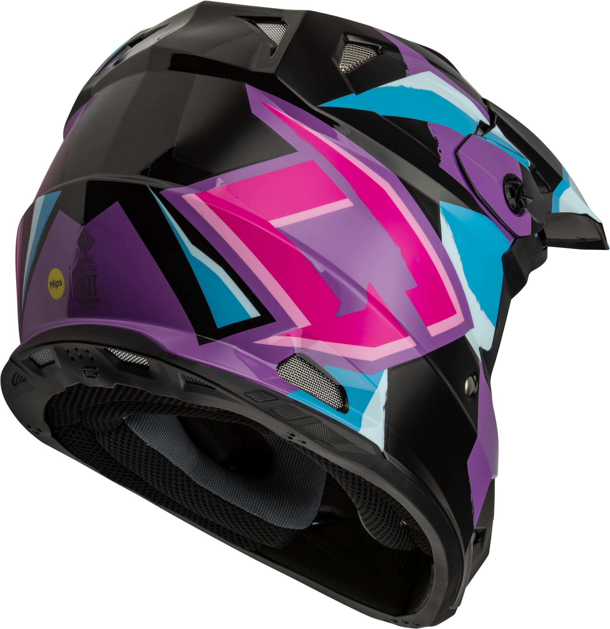Mx 96s Splinter Helmet Black/Purple/Blue Md