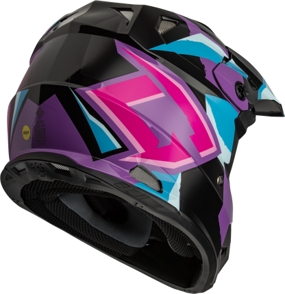 Mx 96s Splinter Helmet Black/Purple/Blue Md