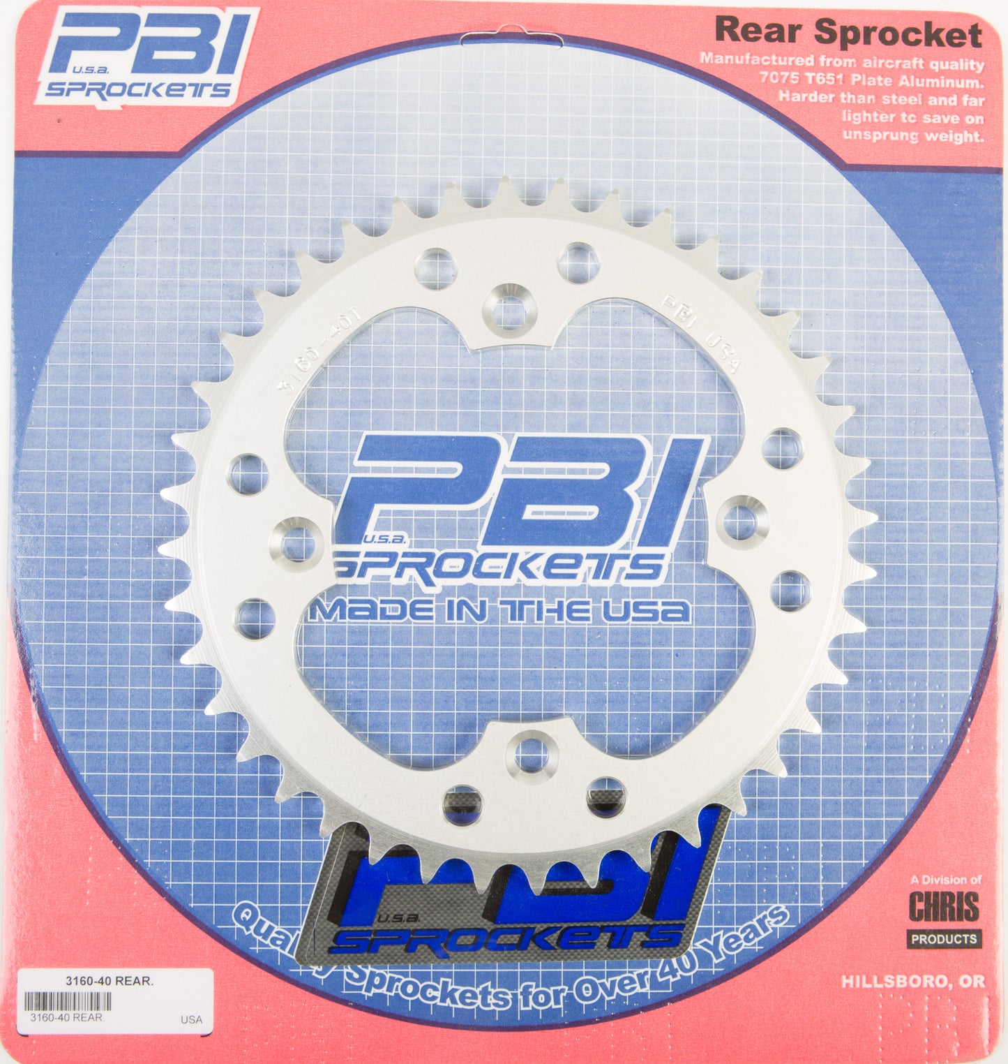 Rear Sprocket Aluminum 40t 520 Hon