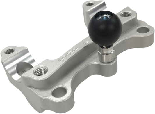 Handlebar Risers Tour W/Ram Ball Silver Tri