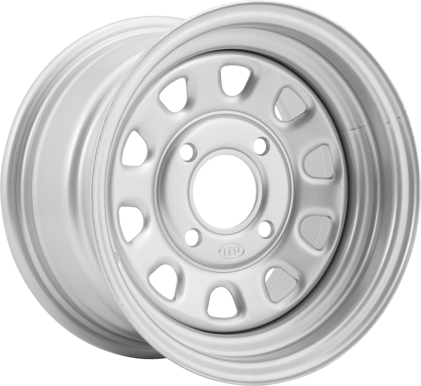 Delta Steel Wheel Silver 12x7 2+5 4/110 Rear