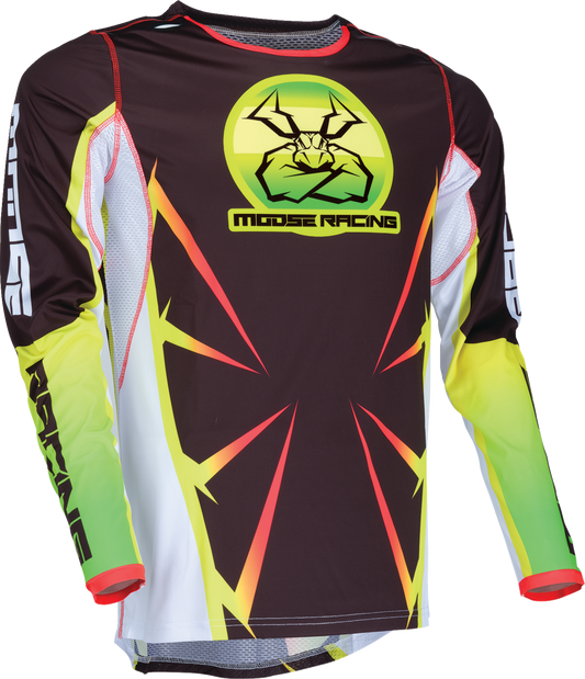 MOOSE RACING Agroid Jersey - Black/Yellow/White - Large 2910-7919