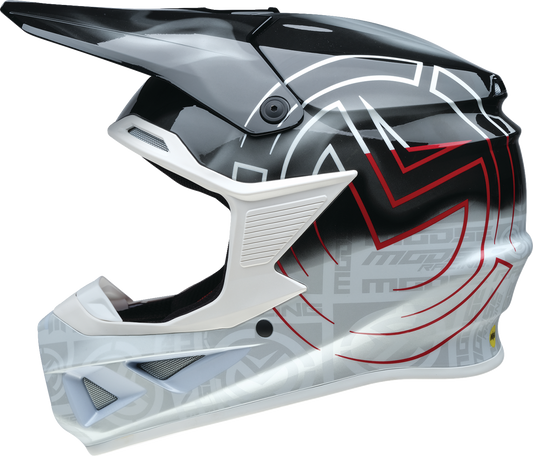 MOOSE OFFROAD F.I. 2.0 Helmet - Deceit - MIPS? - Black/White/Red - Medium 0110-7991