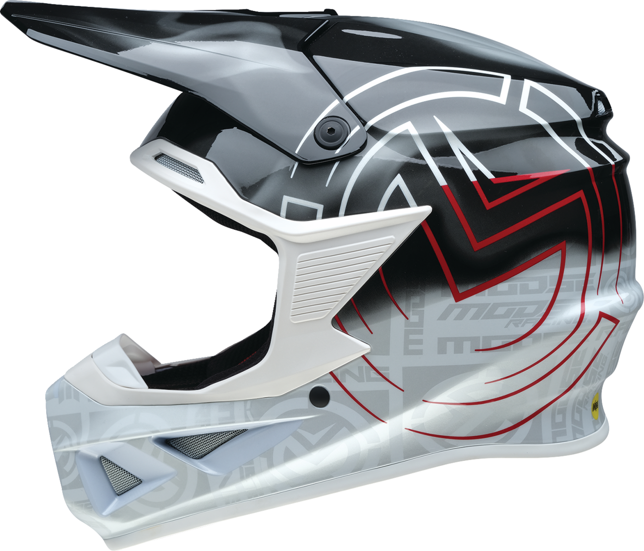 MOOSE OFFROAD F.I. 2.0 Helmet - Deceit - MIPS? - Black/White/Red - Large 0110-7992