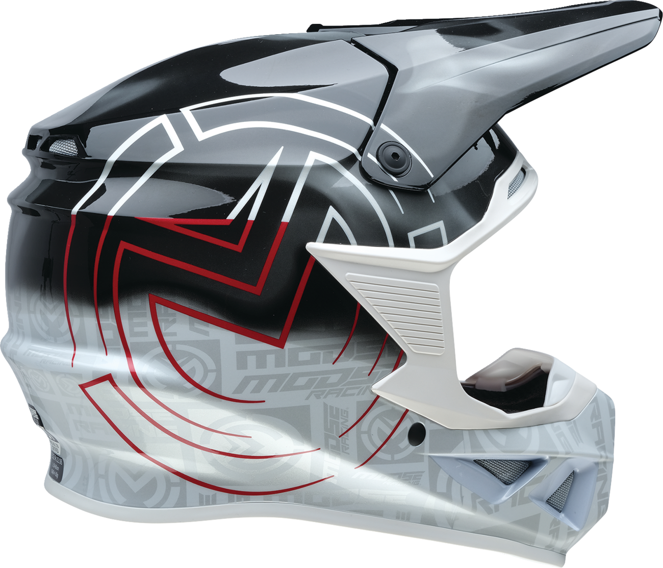 MOOSE OFFROAD F.I. 2.0 Helmet - Deceit - MIPS? - Black/White/Red - Large 0110-7992