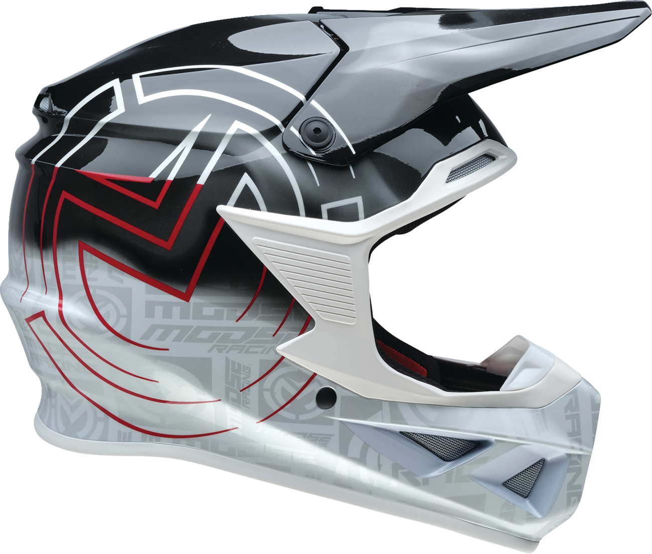 MOOSE OFFROAD F.I. 2.0 Helmet - Deceit - MIPS? - Black/White/Red - Large 0110-7992