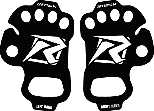 RISK RACING Ultra Thin Palm Protectors - Black - Large 12698