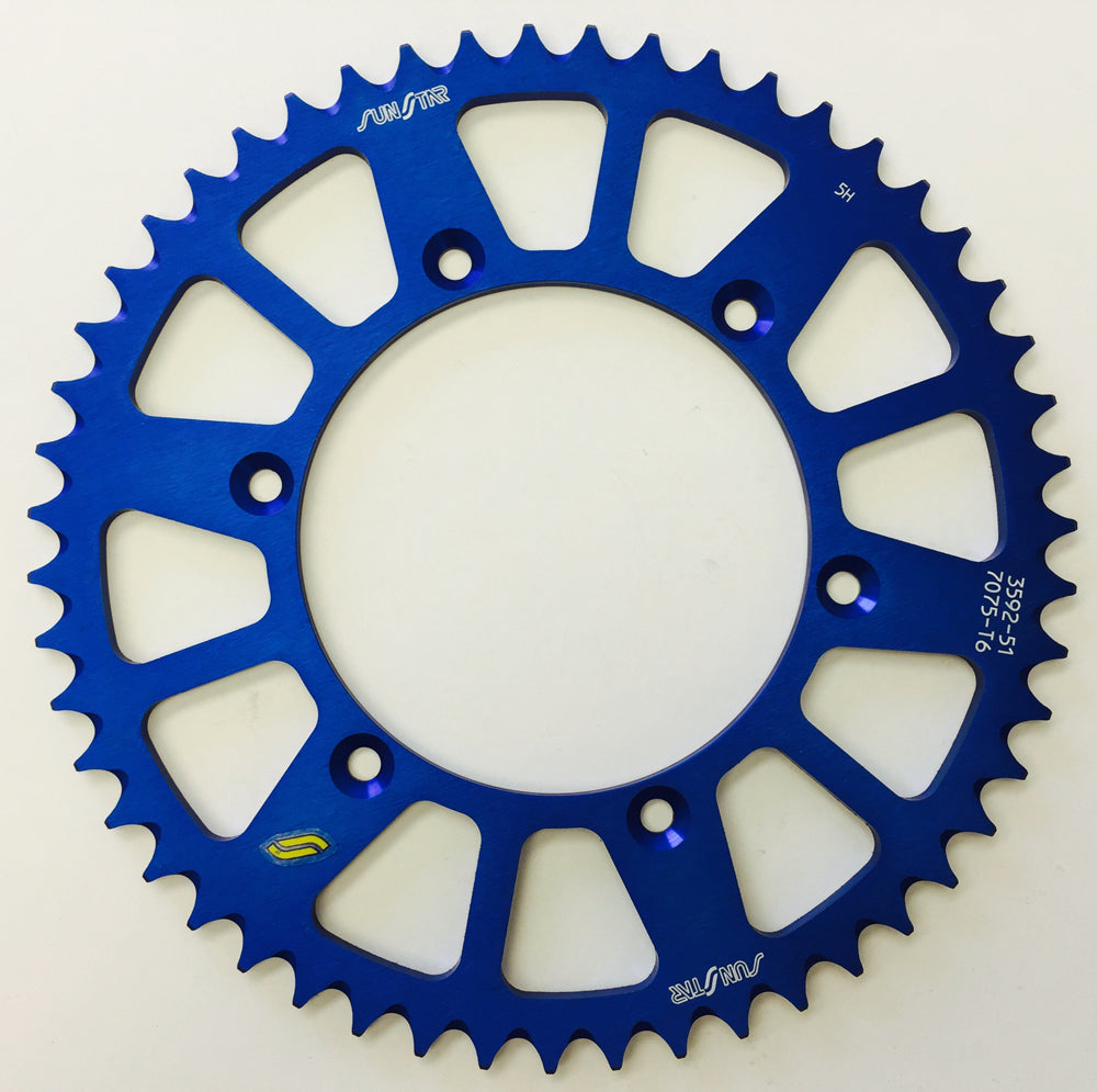 Rear Sprocket Aluminum 51t 520 Blu Hon/Yam