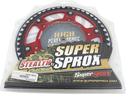 Rear Stealth Sprocket Alu/Stl 49t 520 Red Hon