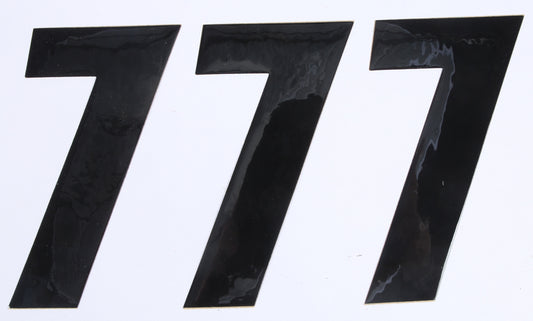 Number 7 Black 6" 3/Pk