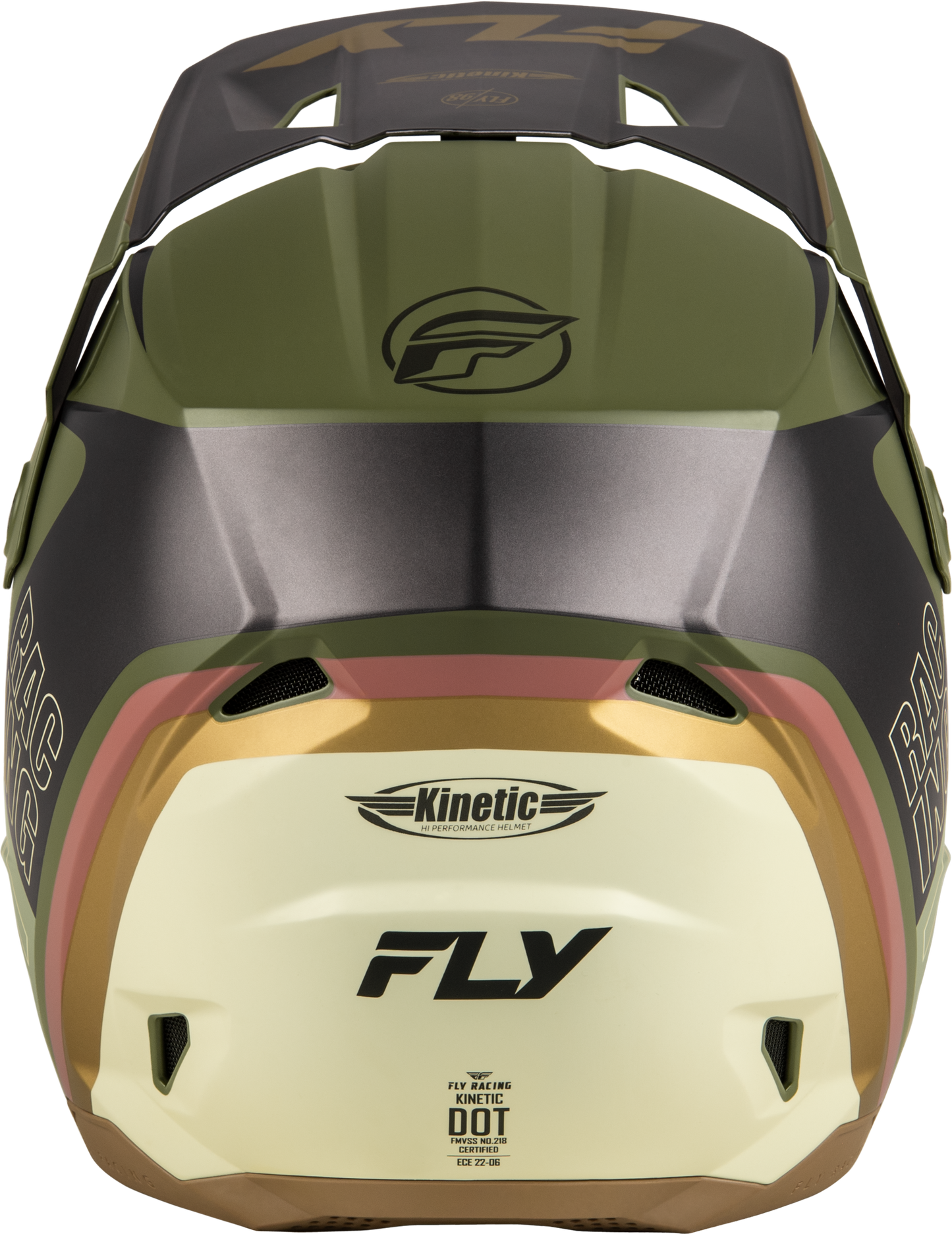 Kinetic Rally Helmet Matt Moss Gry/Khaki/Off Wht Md