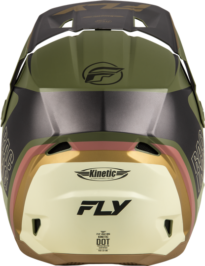 Kinetic Rally Helmet Matt Moss Gry/Khaki/Off Wht Md