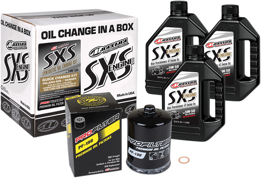 MAXIMA RACING OIL SXS Synthetic Oil Change Kit - Polaris - 5W-50 90-189013