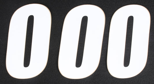Number 0 White 6" 3/Pk