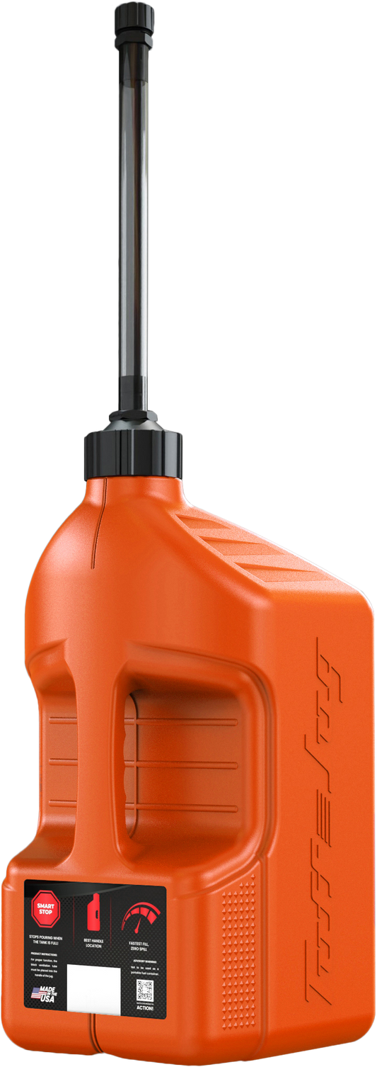 Utility Container Orange W/ Autostop Spout 5 Gal