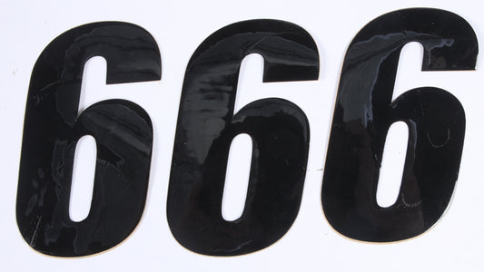 Number 6 Black 4" 3/Pk