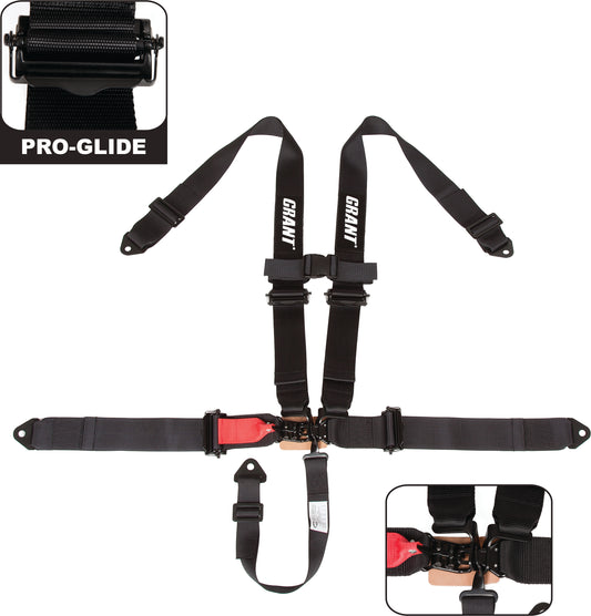 5 Point Safety Harness W/O Pads Black 3" Straps