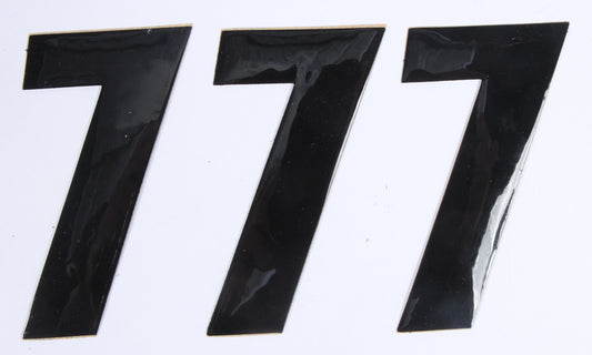 Number 7 Black 4" 3/Pk