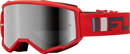 Zone Goggle Red/Charcoal W/ Silver Mirror/Smoke Lens