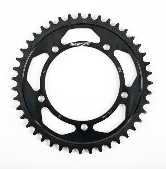 Rear Edge Sprocket Steel 43t 525 Blk Hay/Suz/Tri