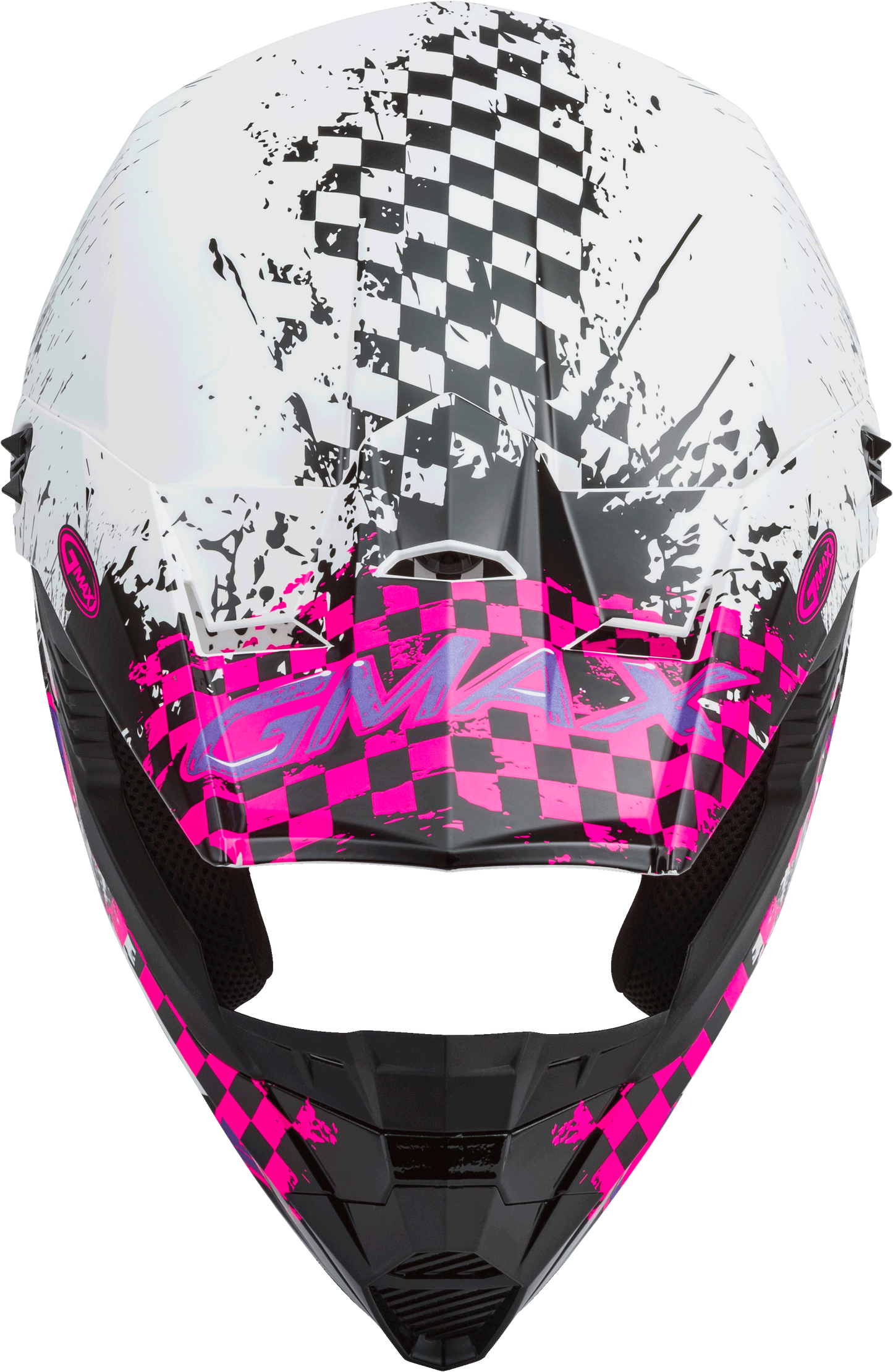 Youth Mx 46y Off Road Anim8 Helmet White/Neon Pink/Pur Yl