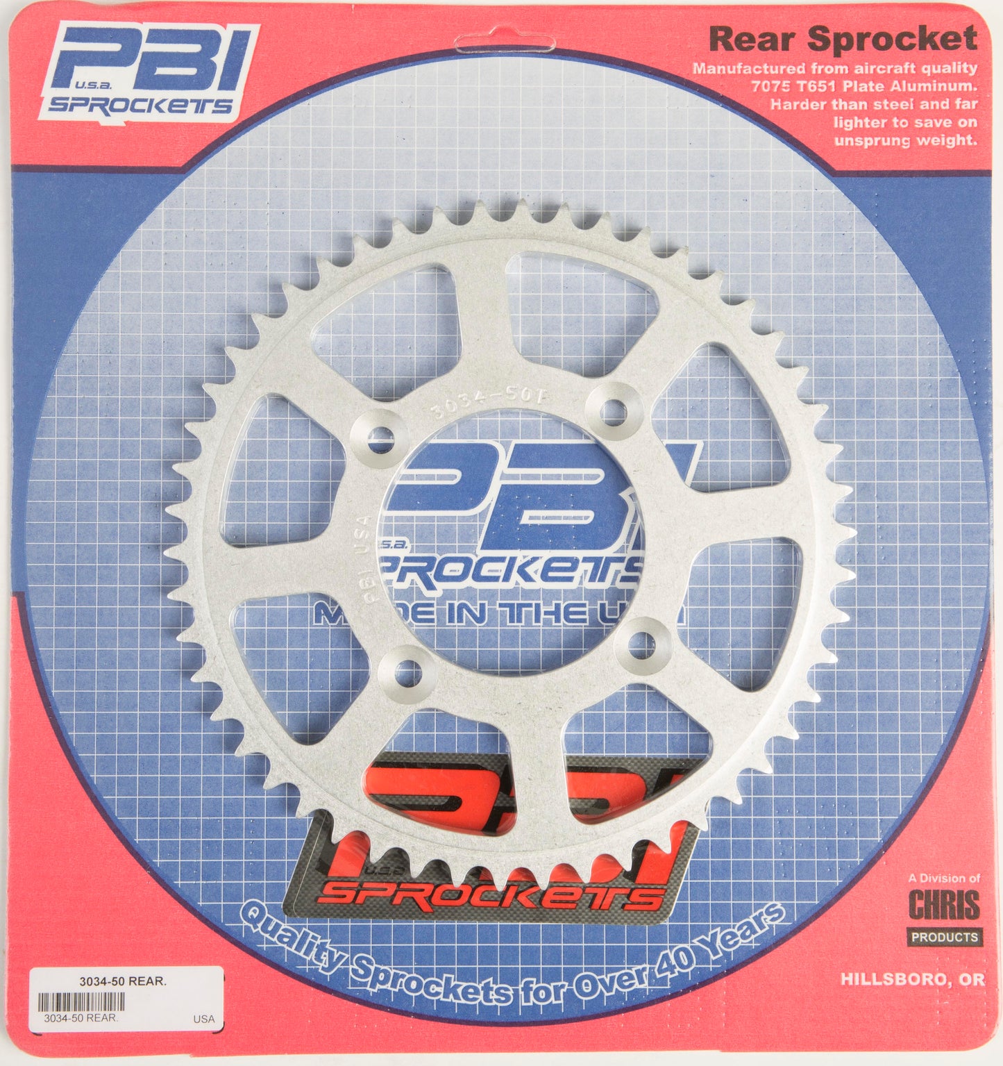 Rear Sprocket Aluminum 50t 428 Hon