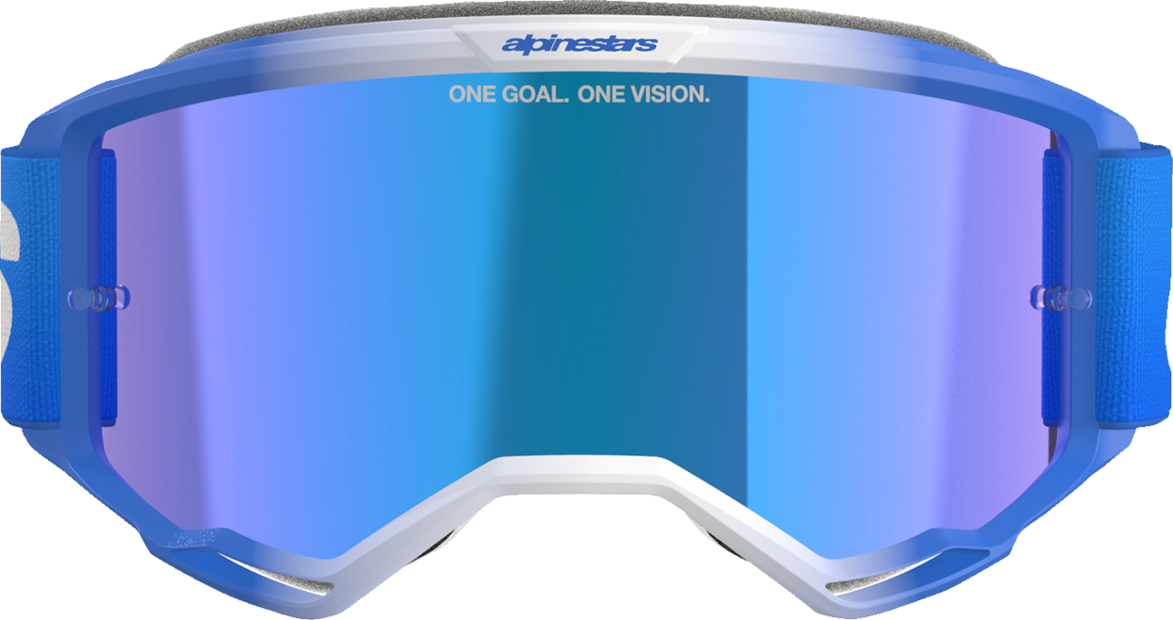 ALPINESTARS GOGGLES Vision 5 Goggle - Blaze - Blue - Blue Mirror Lens 5102125-7271