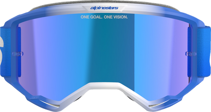 ALPINESTARS GOGGLES Vision 5 Goggle - Blaze - Blue - Blue Mirror Lens 5102125-7271
