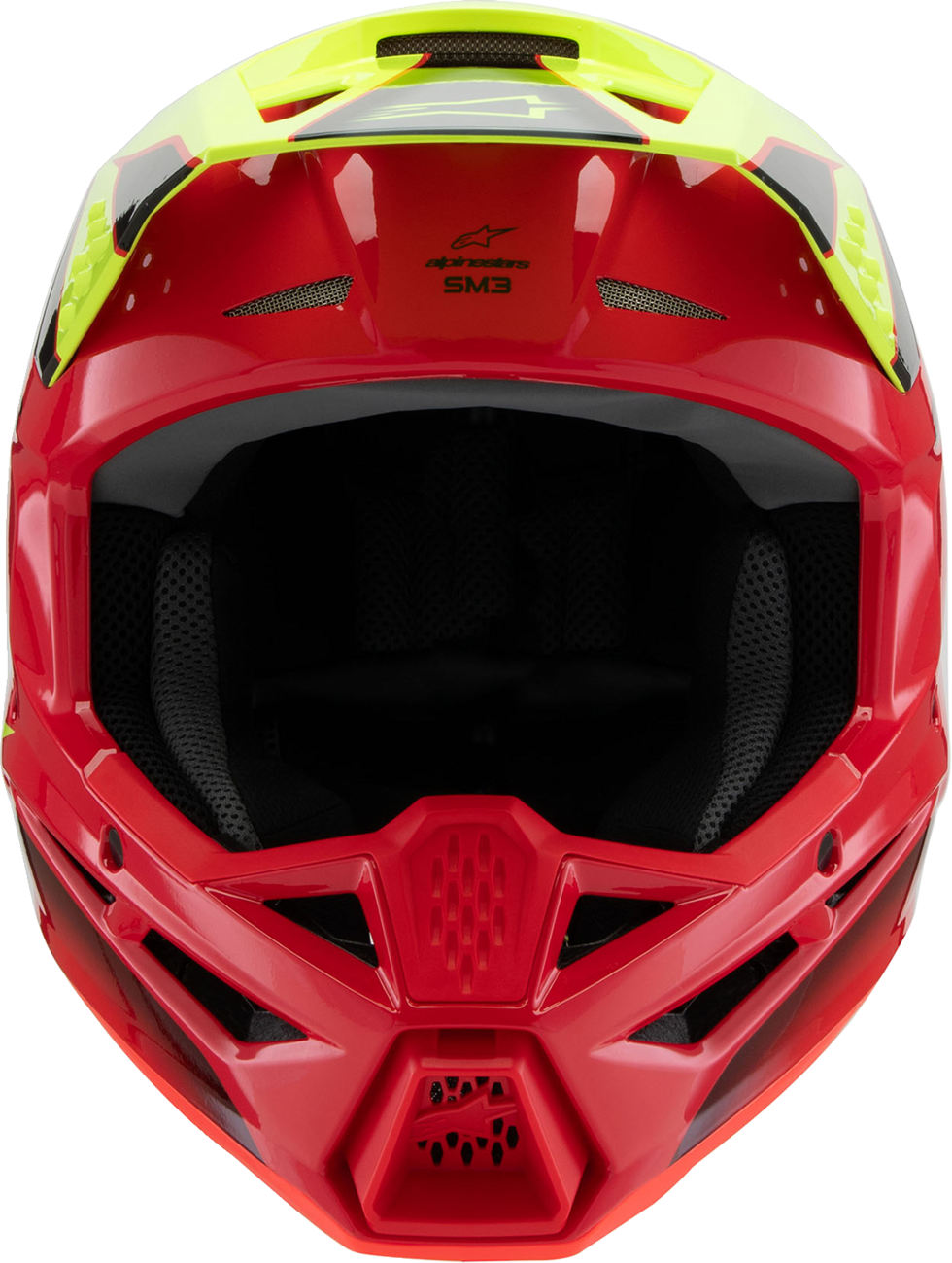 ALPINESTARS Youth SM3 Helmet - Fray - Gloss Red/Yellow Fluo/Black - Medium 8301625-3051-YM