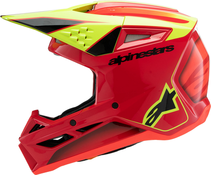 ALPINESTARS Youth SM3 Helmet - Fray - Gloss Red/Yellow Fluo/Black - Medium 8301625-3051-YM