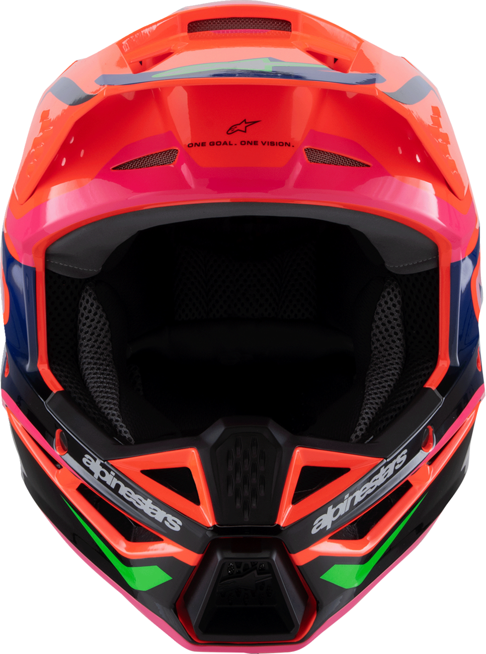ALPINESTARS Youth SM3 Helmet - Deegan - Gloss Orange Fluo/Purple/Pink Fluo - Small 8301425-433-YS