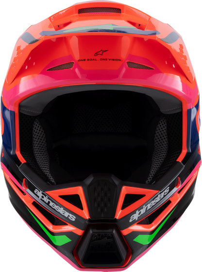 ALPINESTARS Youth SM3 Helmet - Deegan - Gloss Orange Fluo/Purple/Pink Fluo - Small 8301425-433-YS