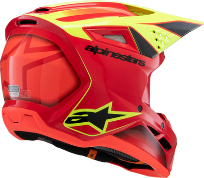 ALPINESTARS Youth SM3 Helmet - Fray - Gloss Red/Yellow Fluo/Black - Small 8301625-3051-YS