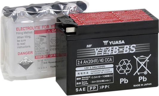 YUASA AGM Battery - YT4B-BS - .12 L YUAM62T4B